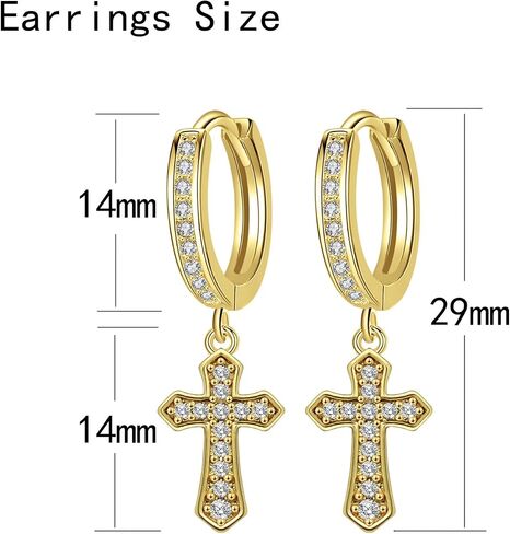 14K Gold Hoop Earrings With Butterfly Dangle for Women Cubic Zirconia Pendants Gold Small Huggie Hoop Dangle Earrings Trendy Jewelry Gifts in Saudi Arabia