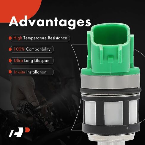 A-Premium Fuel Injectors Set of 4 Compatible with Nissan Frontier 1998-2004, Xterra 2000-2004, Pickup 1996-1997, 2.4L, Replace# FJ397 in Saudi Arabia