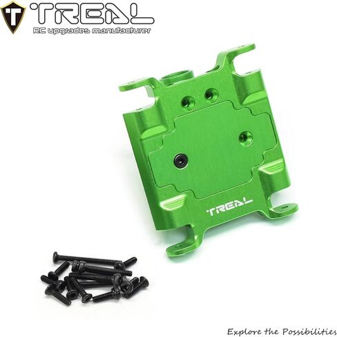 TREAL Aluminum 7075 Center Differential w/Cover Gear Box Housing for Losi 1/18 Mini LMT(Black) in Saudi Arabia