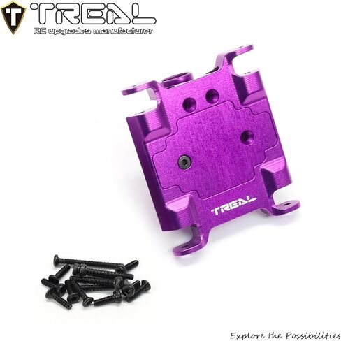 TREAL Aluminum 7075 Center Differential w/Cover Gear Box Housing for Losi 1/18 Mini LMT(Black) in Saudi Arabia