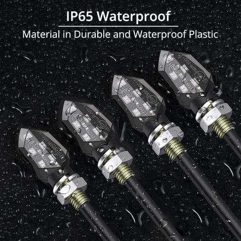 Justech 4 قطع مايكرو ليد بدوره أضواء إشارة دراجة نارية مؤشر عالمي مقاوم للماء 3528 مصباح الخرز مؤشر للدراجات النارية دراجة نارية هارلي كاواساكي ياماها قبالة الطريق in Kuwait