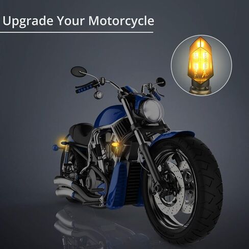Justech 4PCs Micro Led Turn Signal Lights Motorbike Indicator Universal Waterproof 3528 Lamp Beads Indicator for Motorcycle Motorbike Harley Kawasaki Yamaha Off Road in Saudi Arabia