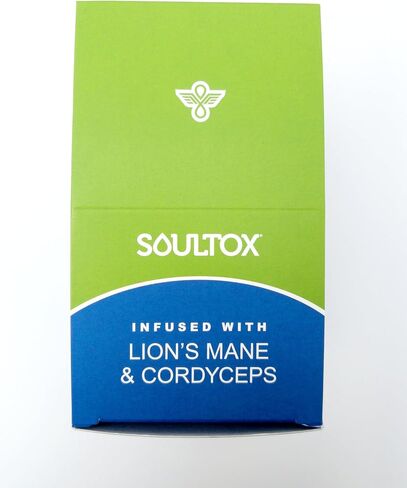 Soultox Focus Lion's Mane Gummies - Citrus Flavor - Vegan Formulation with Organic Lions Mane and Cordyceps - Enhance Memory, Focus and Energy - Citrus Flavor - Single Pack in Saudi Arabia