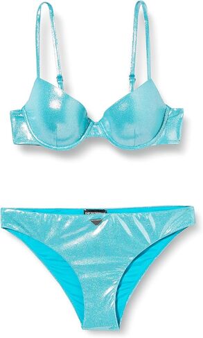 Emporio Armani Women's Standard Dot Foil Lycra Sculpture Bra and Brief Bikini in Saudi Arabia