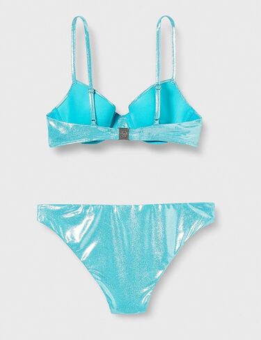 Emporio Armani Women's Standard Dot Foil Lycra Sculpture Bra and Brief Bikini in Saudi Arabia