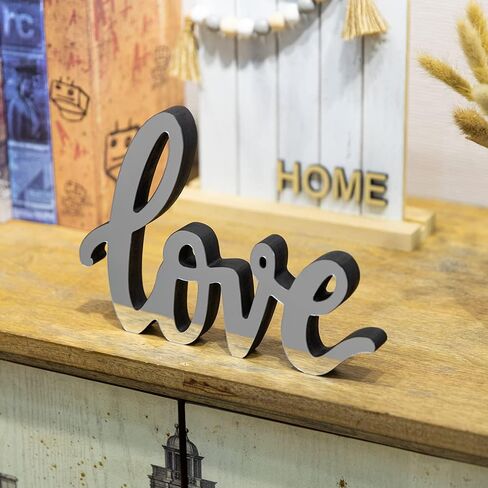 COLLECTIVE HOME - Mirrored Letters Sign, Decorative Acrylic Blocks, Freestanding Wood Tabletop Signs, Hanging Wall Decor, Decorative Word Signs (Home) in Saudi Arabia