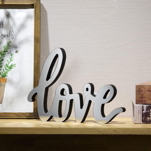 COLLECTIVE HOME - Mirrored Letters Sign, Decorative Acrylic Blocks, Freestanding Wood Tabletop Signs, Hanging Wall Decor, Decorative Word Signs (Home) in Saudi Arabia