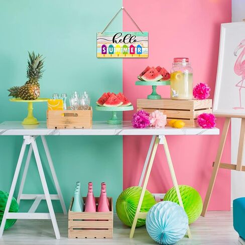 لافتة باب صيفية من WaaHome مقاس 15.24 سم × 30.48 سم لافتة ديكور صيفية لمنزل المزرعة لتزيين جدار المنزل والباب الأمامي in Kuwait