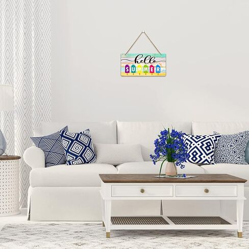 لافتة باب صيفية من WaaHome مقاس 15.24 سم × 30.48 سم لافتة ديكور صيفية لمنزل المزرعة لتزيين جدار المنزل والباب الأمامي in Kuwait