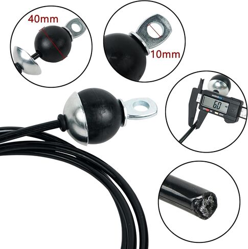 Luwint Fitness Pulley Cable Replacement, 79'' 118'' 157'' Adjustable Gym Cable for Pulley Machine System Thick 6mm Steel Adjustable Rope with Stopper Ball for Home Gym Workout Machine Pulley Accessory in Saudi Arabia