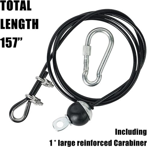 Luwint Fitness Pulley Cable Replacement, 79'' 118'' 157'' Adjustable Gym Cable for Pulley Machine System Thick 6mm Steel Adjustable Rope with Stopper Ball for Home Gym Workout Machine Pulley Accessory in Saudi Arabia