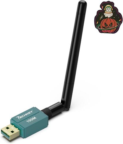 Long Range Bluetooth Adapter for Desktop PC,Techkey 5.3+EDR V18 USB Bluetooth Adapter,Class 1 Wireless Bluetooth Dongle Bluetooth Receiver Support Windows11/10/8.1-Asparagus in Saudi Arabia