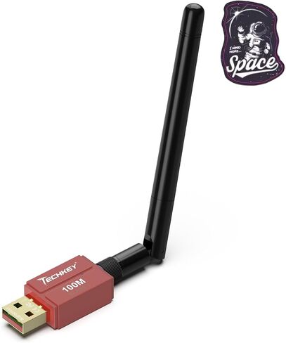 Long Range Bluetooth Adapter for Desktop PC,Techkey 5.3+EDR V17 USB Bluetooth Adapter,Class 1 Wireless Bluetooth Dongle Bluetooth Receiver Support Windows11/10/8.1-Apple in Saudi Arabia