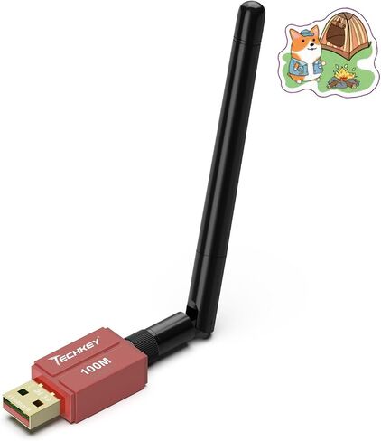 Long Range Bluetooth Adapter for Desktop PC,Techkey 5.3+EDR V18 USB Bluetooth Adapter,Class 1 Wireless Bluetooth Dongle Bluetooth Receiver Support Windows11/10/8.1-Grapefruit in Saudi Arabia