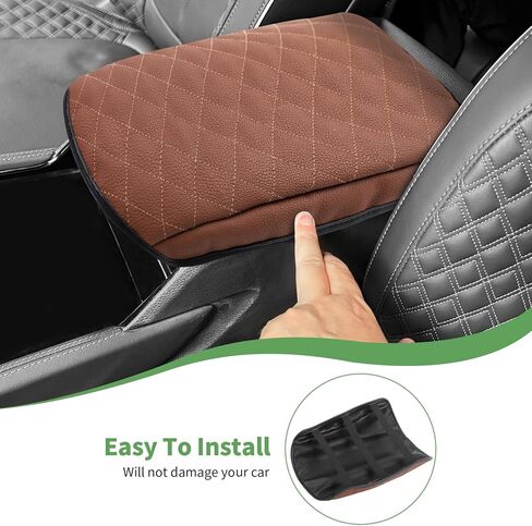 JeCar Armrest Cover PU Leather Center Console Cushion Pad Compatible with Jeep Grand Cherokee 2022 2023, Carbon Fiber Finish in Kuwait