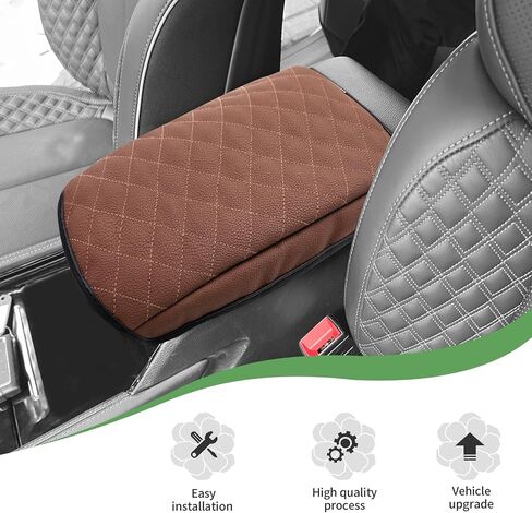 JeCar Armrest Cover PU Leather Center Console Cushion Pad Compatible with Jeep Grand Cherokee 2022 2023, Carbon Fiber Finish in Kuwait