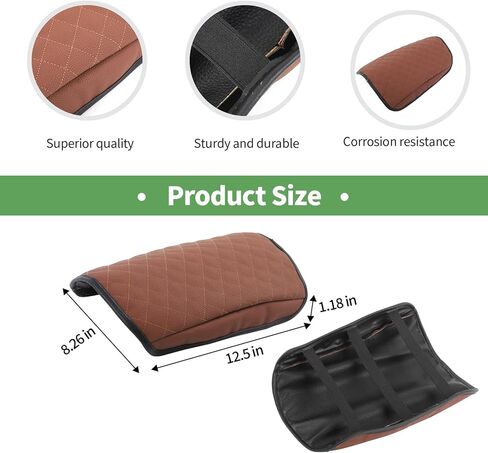 JeCar Armrest Cover PU Leather Center Console Cushion Pad Compatible with Jeep Grand Cherokee 2022 2023, Carbon Fiber Finish in Kuwait