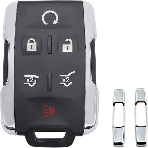 Replacement Key Fob Cover Case fit for 2014-2021 Chevy Silverado Colorado GMC Canyon SLT Sierra Keyless Entry Remote Control Key Fob Shell M3N-32337100 (4 Button) in Saudi Arabia