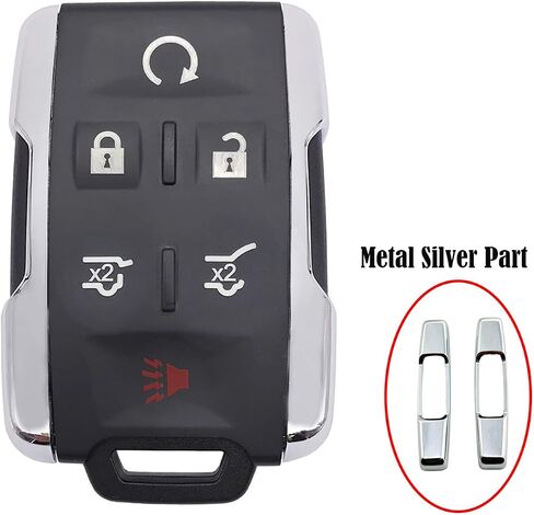 Replacement Key Fob Cover Case fit for 2014-2021 Chevy Silverado Colorado GMC Canyon SLT Sierra Keyless Entry Remote Control Key Fob Shell M3N-32337100 (4 Button) in Saudi Arabia