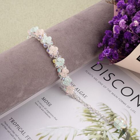 "Enchanting Forest Series Bracelet - Lavender Hand Chain with Tender Purple Flowers, Essential for Summer Girls, Perfect for Graduation Season, Back to School, Shining Like Stars, Bursting with Vibrant Colors" in Saudi Arabia