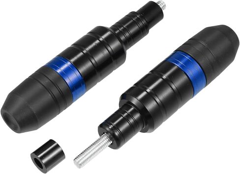 Motoforti M8 Motorcycle Frame Slider Anti-Fall Stick, Exhaust Anti Crash Falling Protector, for Honda for Yamaha, CNC Aluminum Alloy ABS, Blue, 2pcs in Saudi Arabia