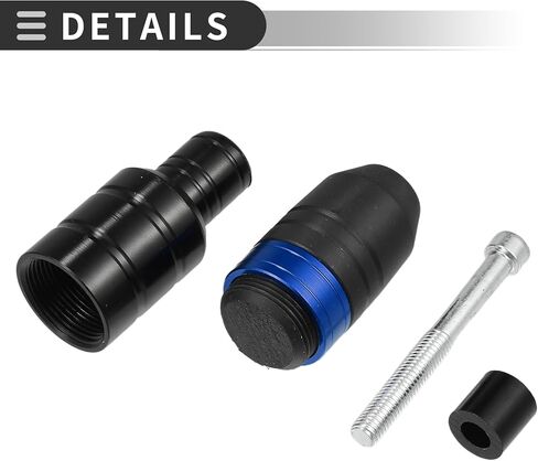 Motoforti M8 Motorcycle Frame Slider Anti-Fall Stick, Exhaust Anti Crash Falling Protector, for Honda for Yamaha, CNC Aluminum Alloy ABS, Blue, 2pcs in Saudi Arabia