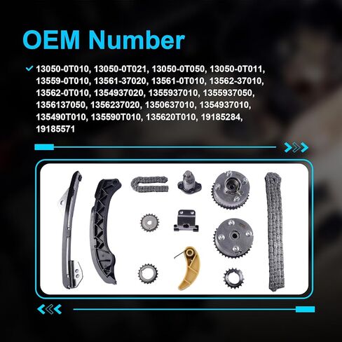 مجموعة ضرس تروس VVT لسلسلة التوقيت لسيارة Toyota Corolla 2009-2015 Matrix 2009-2013 Prius 1.8l 1ZR 2ZR in Kuwait