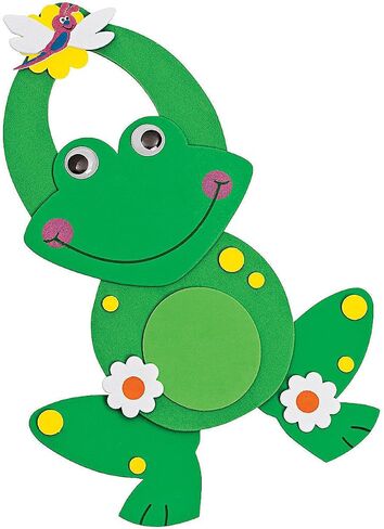 Fun Express Frog Shaped Doorknob Hanger Craft Kit - Makes 12 - Crafts for Kids in Saudi Arabia