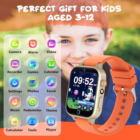Smart Watch for Kids, Toys Game Watch for Age 4-12 Kids, Toddler Watch with Alarm Clock Music Video Player Camera Pedometer, Boys Girls Birthday Gift for 4-12 Year Old in Saudi Arabia