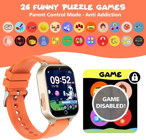 Smart Watch for Kids, Toys Game Watch for Age 4-12 Kids, Toddler Watch with Alarm Clock Music Video Player Camera Pedometer, Boys Girls Birthday Gift for 4-12 Year Old in Saudi Arabia