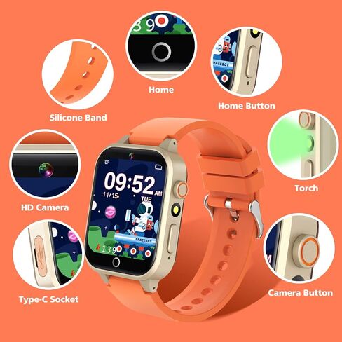 Smart Watch for Kids, Toys Game Watch for Age 4-12 Kids, Toddler Watch with Alarm Clock Music Video Player Camera Pedometer, Boys Girls Birthday Gift for 4-12 Year Old in Saudi Arabia