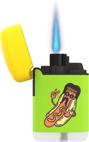 3 Pack Cool Torch Lighters - Refillable Butane Lighter, Windproof Jet Flame, Rubberized Matte Finish, No Flint for Men & Women Plus, Chill Bites, 3-Count (Without Gas) in Saudi Arabia