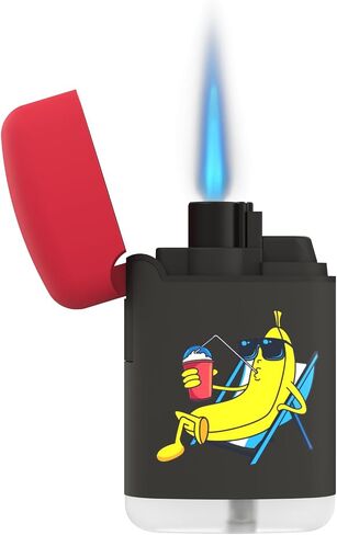 3 Pack Cool Torch Lighters - Refillable Butane Lighter, Windproof Jet Flame, Rubberized Matte Finish, No Flint for Men & Women Plus, Chill Bites, 3-Count (Without Gas) in Saudi Arabia