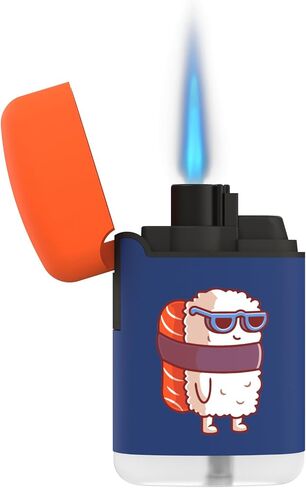 3 Pack Cool Torch Lighters - Refillable Butane Lighter, Windproof Jet Flame, Rubberized Matte Finish, No Flint for Men & Women Plus, Chill Bites, 3-Count (Without Gas) in Saudi Arabia