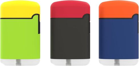 3 Pack Cool Torch Lighters - Refillable Butane Lighter, Windproof Jet Flame, Rubberized Matte Finish, No Flint for Men & Women Plus, Chill Bites, 3-Count (Without Gas) in Saudi Arabia