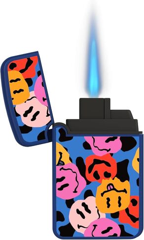 3 Pack Cool Torch Lighters - Refillable Butane Lighter, Windproof Jet Flame, Rubberized Matte Finish, No Flint for Men & Women Plus, Chill Bites, 3-Count (Without Gas) in Saudi Arabia