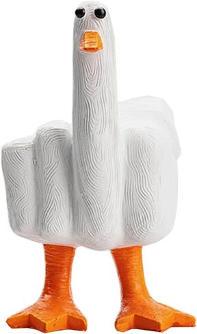 مضحك بطة صغيرة الراتنج تمثال زخرفة زخرفة، لطيف إصبع بطة تمثال، إصبع بطة صغيرة الراتنج الحرفية الديكور تمثال النحت، للمنزل مكتب مكتب هدية هووسورمينغ in Kuwait