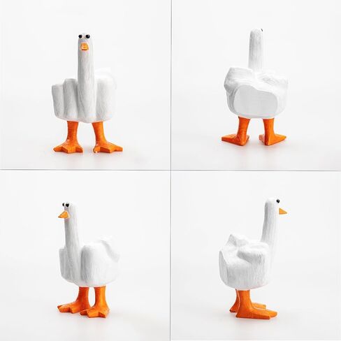 مضحك بطة صغيرة الراتنج تمثال زخرفة زخرفة، لطيف إصبع بطة تمثال، إصبع بطة صغيرة الراتنج الحرفية الديكور تمثال النحت، للمنزل مكتب مكتب هدية هووسورمينغ in Kuwait