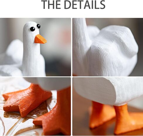 مضحك بطة صغيرة الراتنج تمثال زخرفة زخرفة، لطيف إصبع بطة تمثال، إصبع بطة صغيرة الراتنج الحرفية الديكور تمثال النحت، للمنزل مكتب مكتب هدية هووسورمينغ in Kuwait