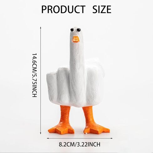 مضحك بطة صغيرة الراتنج تمثال زخرفة زخرفة، لطيف إصبع بطة تمثال، إصبع بطة صغيرة الراتنج الحرفية الديكور تمثال النحت، للمنزل مكتب مكتب هدية هووسورمينغ in Kuwait