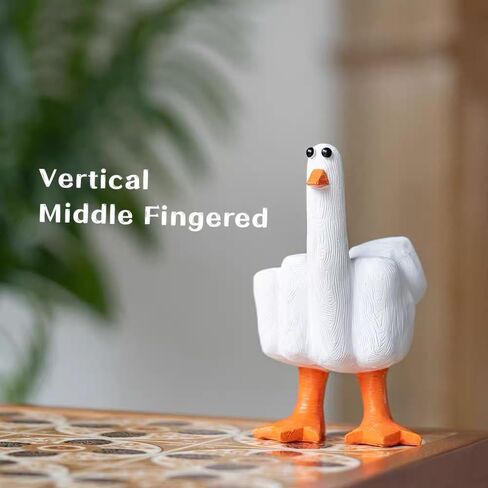 مضحك بطة صغيرة الراتنج تمثال زخرفة زخرفة، لطيف إصبع بطة تمثال، إصبع بطة صغيرة الراتنج الحرفية الديكور تمثال النحت، للمنزل مكتب مكتب هدية هووسورمينغ in Kuwait