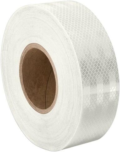 3M - 1/2-50-3430 (علبة مكونة من 2) شريط عاكس ومتوهج في الظلام 3430، عرض 0.5 بوصة، طول 50 ياردة، أبيض (عبوة من قطعتين) in Saudi Arabia