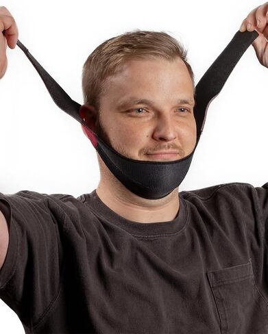 LIfeSource Premium Chin Strap for CPAP Users, Chin Strap for Snoring Solution, Made in USA, Breathable, Adjustable, Latex Free, Comfortable Sleep Support for Men & Women, Snoring Support, Black in Saudi Arabia