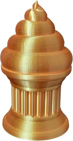 Znet3D Poop Emoji Trophy - Perfect Award or Gift - Handmade w/Additive Manufacturing - 6" inches tall - Featuring a solid Poop Emoji secured on a Column Pillar (Silk Gold) in Kuwait