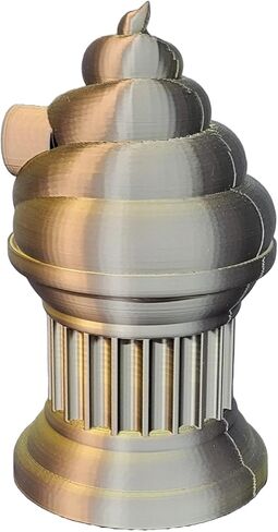 كأس تعبيري عن Poop - جائزة أو هدية مثالية - مصنوعة يدويًا مع تصنيع إضافي - بطول 15.24 سم - تتميز بوجود رمز تعبيري صلب مؤمن على عمود عمود (ذهبي حريري) in Kuwait