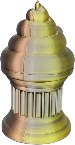 كأس تعبيري عن Poop - جائزة أو هدية مثالية - مصنوعة يدويًا مع تصنيع إضافي - بطول 15.24 سم - تتميز بوجود رمز تعبيري صلب مؤمن على عمود عمود (ذهبي حريري) in Kuwait