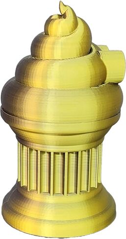 كأس تعبيري عن Poop - جائزة أو هدية مثالية - مصنوعة يدويًا مع تصنيع إضافي - بطول 15.24 سم - تتميز بوجود رمز تعبيري صلب مؤمن على عمود عمود (ذهبي حريري) in Kuwait