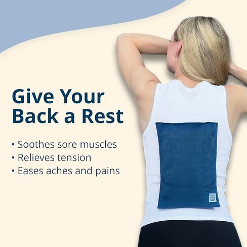 وسادة تسخين قابلة للاستخدام في الميكروويف - وسادة تسخين رطبة في الميكروويف للتشنجات أو الظهر أو الرقبة أو آلام الكتف، ضغط ساخن أو بارد، لاسلكي 10 بوصة × 7 بوصة 2.25 رطل in Kuwait