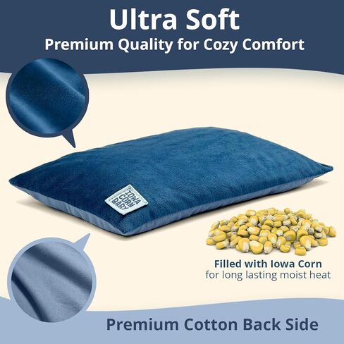 وسادة تسخين قابلة للاستخدام في الميكروويف - وسادة تسخين رطبة في الميكروويف للتشنجات أو الظهر أو الرقبة أو آلام الكتف، ضغط ساخن أو بارد، لاسلكي 10 بوصة × 7 بوصة 2.25 رطل in Kuwait