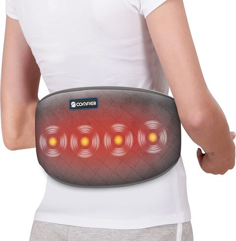 Comfier Heating Pad with Massager, Back Massager with 2 Heat Levels & 3 Massage Modes, Heated Massage Belt for Abdominal, Lumbar, Fit for Women, Men,Back Brace for Pain Relief,FSA or HSA Eligible in Kuwait